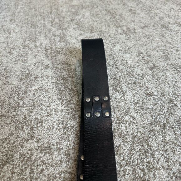 Linea Pelle Black Leather Studded Belt M main image 4